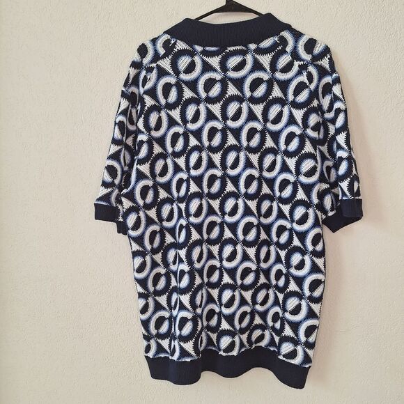 Reiss Frenchie Crochet Cuban Collar Shirt XL - Picture 5 of 8